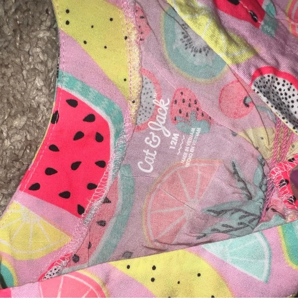 3/$25 🍄 Cat & Jack Baby Girls Fruit Print Cover Up Dress w/Tassels Size 12 Month - Picture 5 of 7